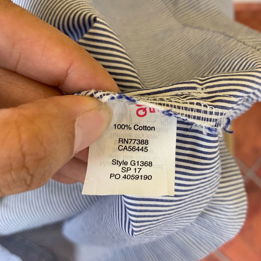 Madewell Stripe 3/4 Sleeve Bell Sleeve Top - Picture 8 of 8